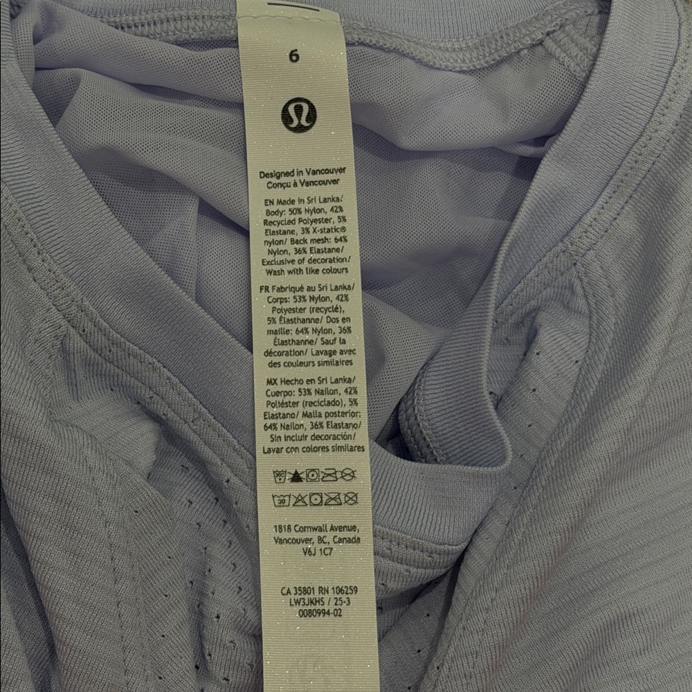 NWT Peloton X Lululemon Swiftly Mesh Back Long Sl… - image 3